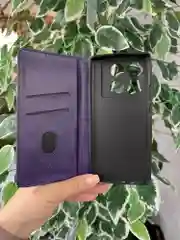 Фиолетовый чехол книжка elitcase для Infinix Note 40 Pro 4G и Note 40 Pro Plus