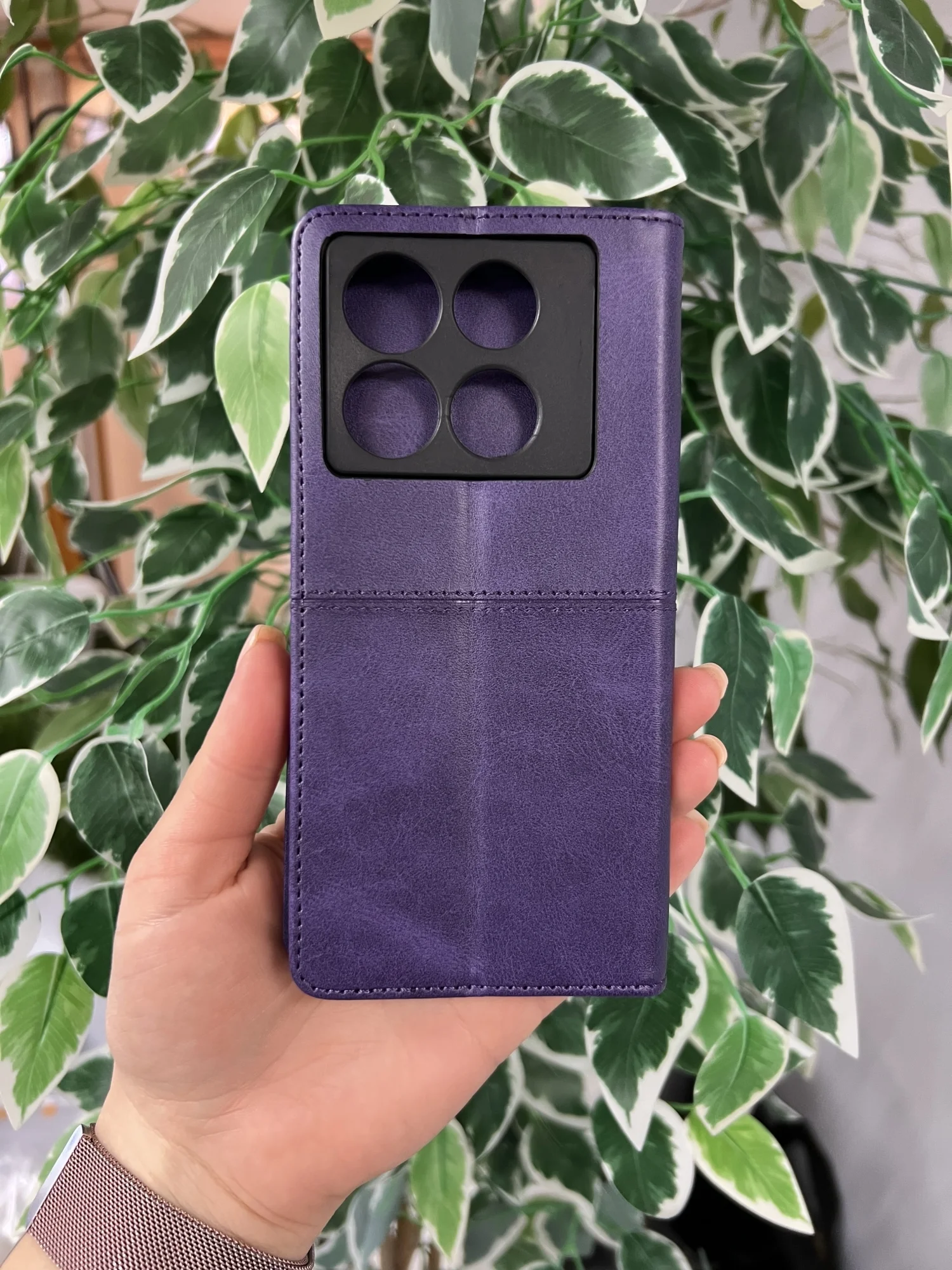 Фиолетовый чехол книжка elitcase для Infinix Note 40 Pro 4G и Note 40 Pro Plus