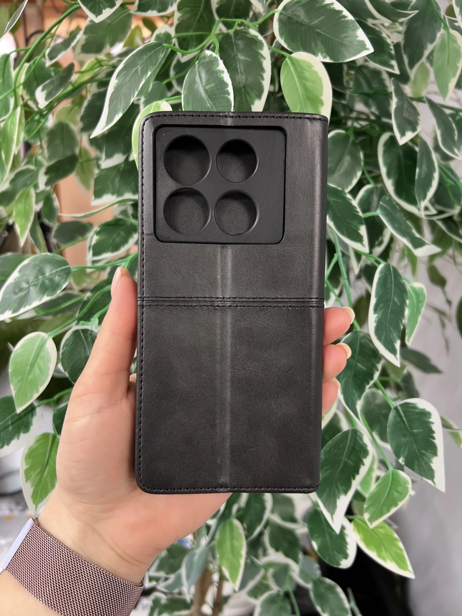 Черный чехол книжка elitcase для Infinix Note 40 Pro 4G и Note 40 Pro Plus