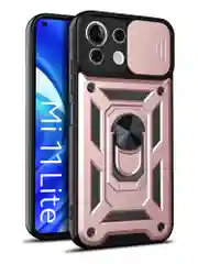 Розовый чехол противоударный armors для Xiaomi Mi 11 Lite 4G и 5G и NE/Ми 11 Лайт с защитой камеры