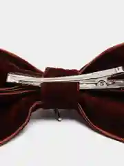 Коричневый бант для волос, на зажиме ,Заколки для волос / Школьные банты /