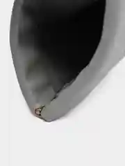 Серый меланж ключница из натуральной кожи