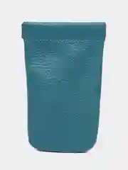 Бирюзовый ключница из натуральной кожи