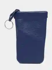 Синий ключница из натуральной кожи