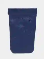 Синий ключница из натуральной кожи