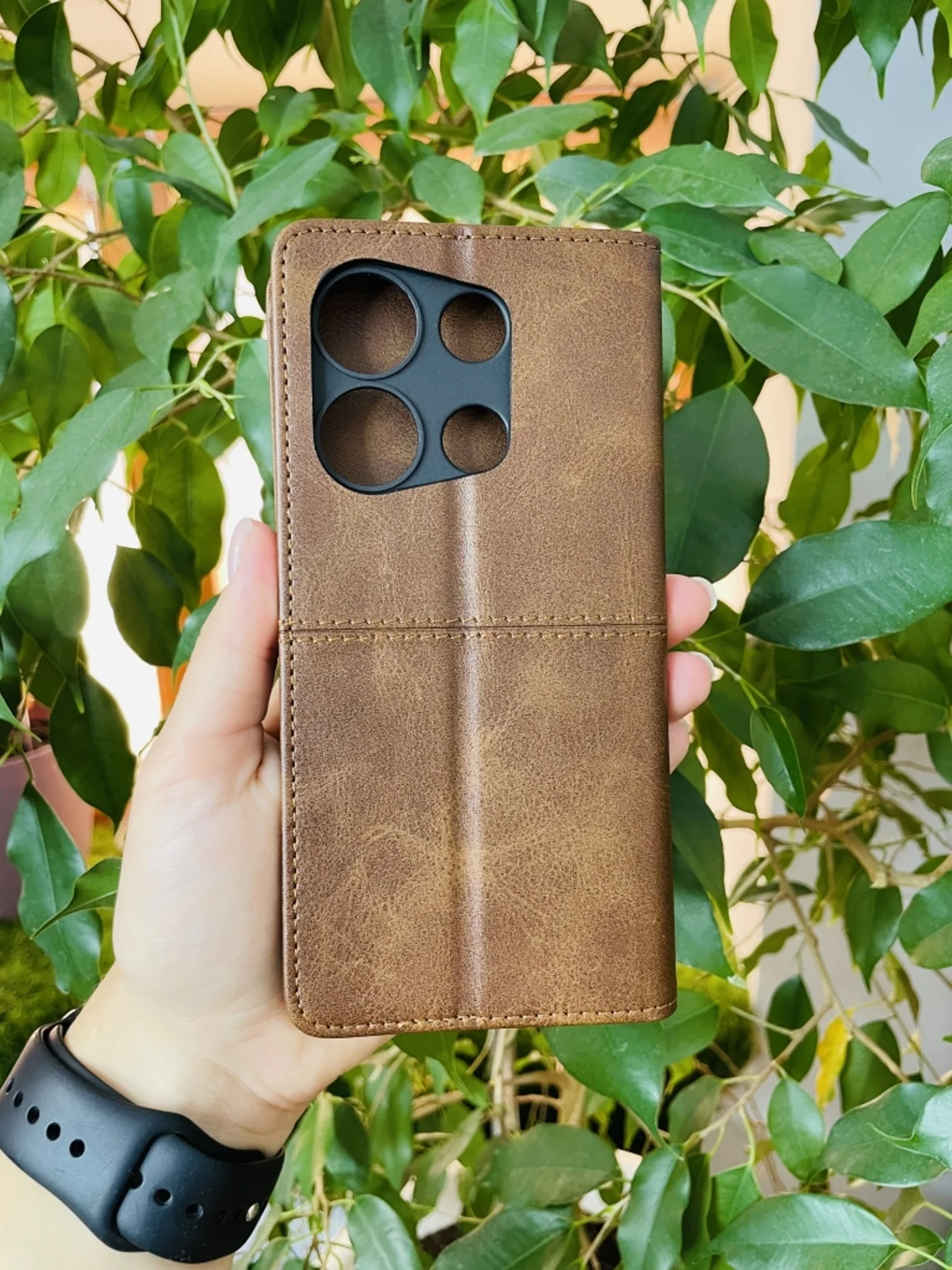 Тёмно-коричневый чехол книжка elitcase для Infinix Note 30i / Инфиникс Ноте 30i