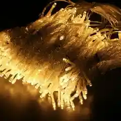 Белый гирлянда штора желтая 2х2 метра, электрогирлянда светодиодная новогодняя, питание от сети