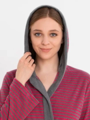 222 Халат на запах с капюшоном