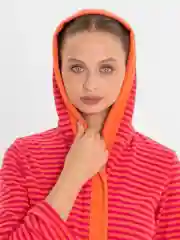 222 Халат на запах с капюшоном