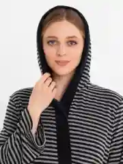 222 Халат на запах с капюшоном