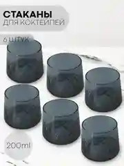 Разноцветный стакан набор 6,2,1шт КАРТОФАН айсберг стеклянный для виски бренди коктелей воды сока 200мл