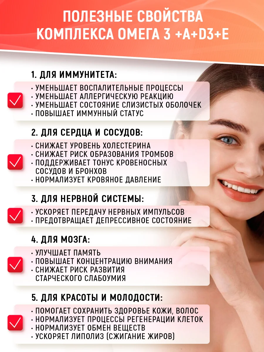 БАД к пище Nutraway Омега-3, с витаминами А, D3 и Е, 90 капсул