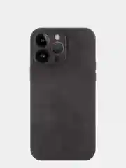 Черный чехол для Apple iPhone 14 Pro Max алькантара BROSCORP, замшевый, пластиковый с силиконом