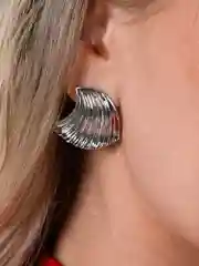 Серебряный серьги женские крупные вечерние