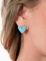 Голубой серьги сердца