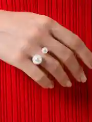Серебряный кольцо с жемчугом