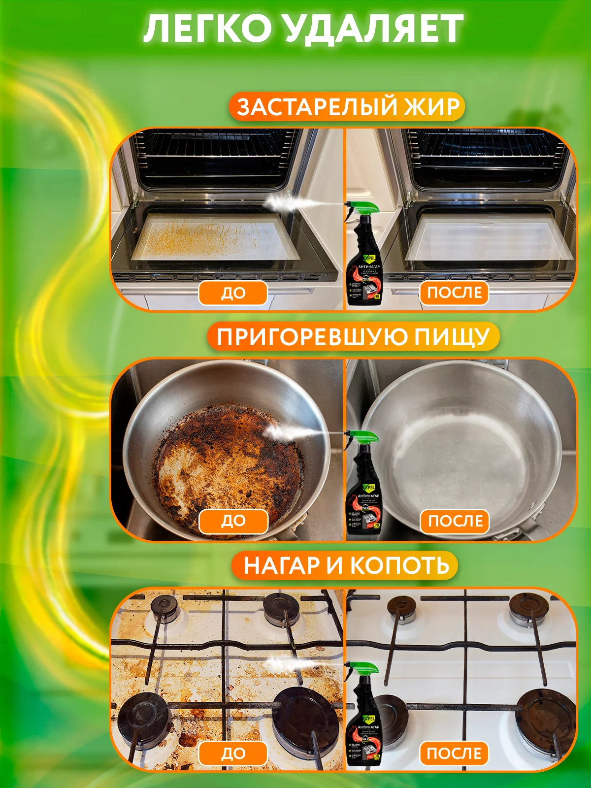 Антинагар, Чистящее средство для кухни Антижир, 500 мл