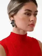 Серебряный крупные бижутерные серьги