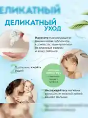 Детский шампунь-гель для волос и тела 0+ "без слез" SYNERGETIC, 250 мл