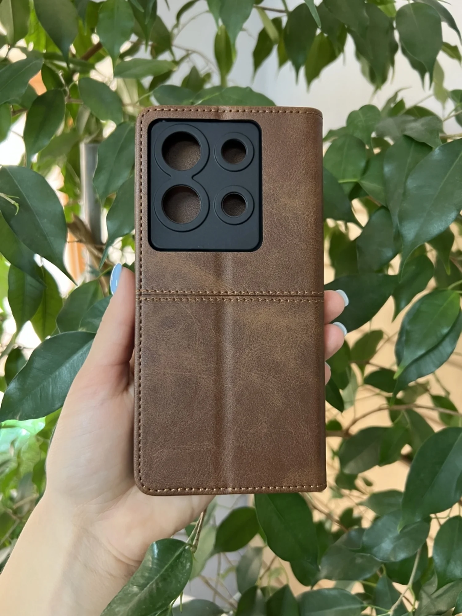 Тёмно-коричневый чехол книжка elitcase для Infinix Note 30 Vip / Инфиникс Ноте 30 Вип