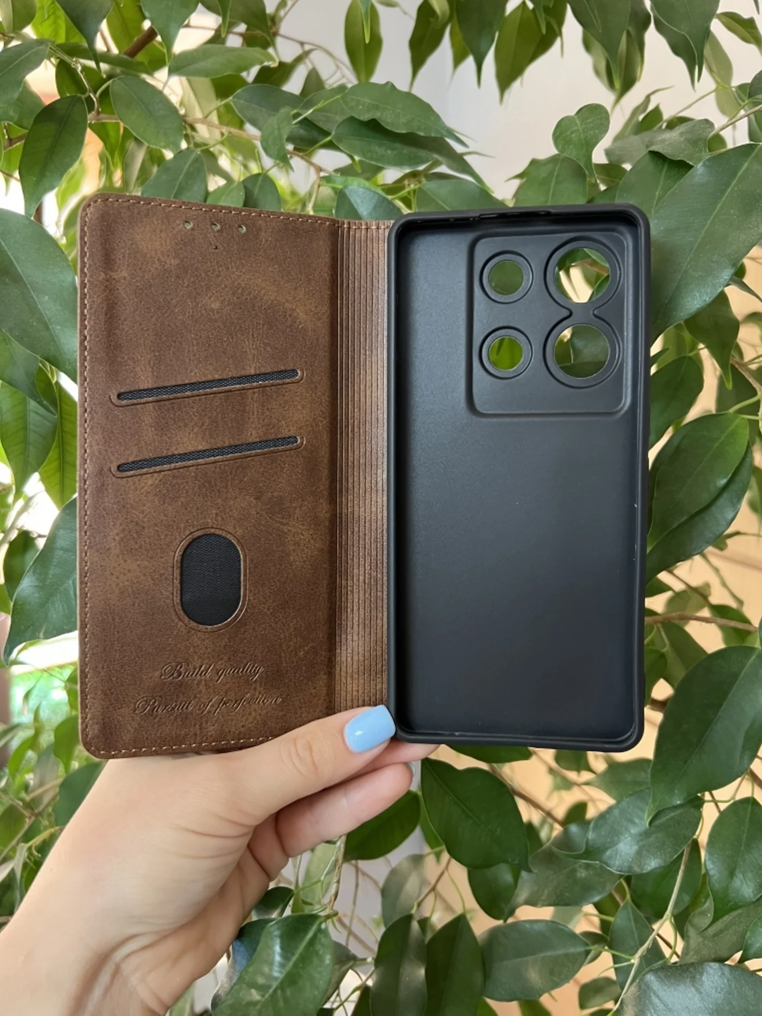 Тёмно-коричневый чехол книжка elitcase для Infinix Note 30 Vip / Инфиникс Ноте 30 Вип