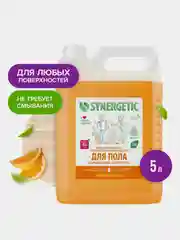 Средство для мытья пола SYNERGETIC "Цитрусовая свежесть", 5 л