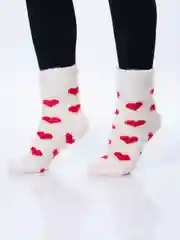 Алый носки женские, теплые, шерстяные, вязаные, зимние, термоноски, подарок на новый год