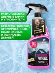 Размораживатель стекол и замков авто GRASS Defroster, антилед, 600 мл