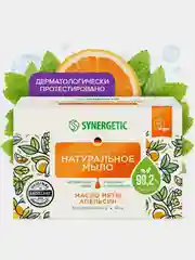 Натуральное туалетное мыло SYNERGETIC "Ассорти", твердое, кусковое, 4*90г