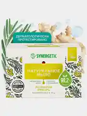 Натуральное туалетное мыло SYNERGETIC "Ассорти", твердое, кусковое, 4*90г