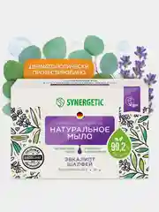 Натуральное туалетное мыло SYNERGETIC "Ассорти", твердое, кусковое, 4*90г