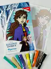Цветной песок картина дисней мульт Холодное сердце Анна Лори