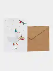 Карамельный открытка с крафт-конвертом "С днем рождения", А6 10 х 15 см