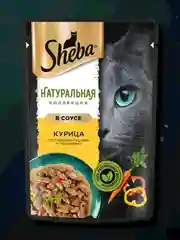 Влажный корм для кошек SHEBA Натуральная Коллекция, с курицей, паприкой, морковью 28 x 75г