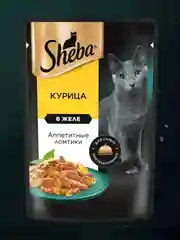 Влажный корм для кошек SHEBA® с курицей. «Ломтики в желе. Курица», 28 шт по 75г