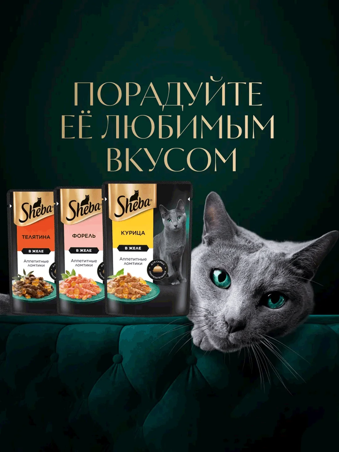 Влажный корм для кошек SHEBA® с курицей. «Ломтики в желе. Курица», 28 шт по 75г