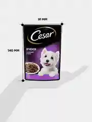 Влажный корм Cesar® для взрослых собак, с ягненком и овощами в соусе, 28 шт по 85г