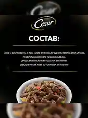 Влажный корм Cesar® для взрослых собак, с ягненком и овощами в соусе, 28 шт по 85г