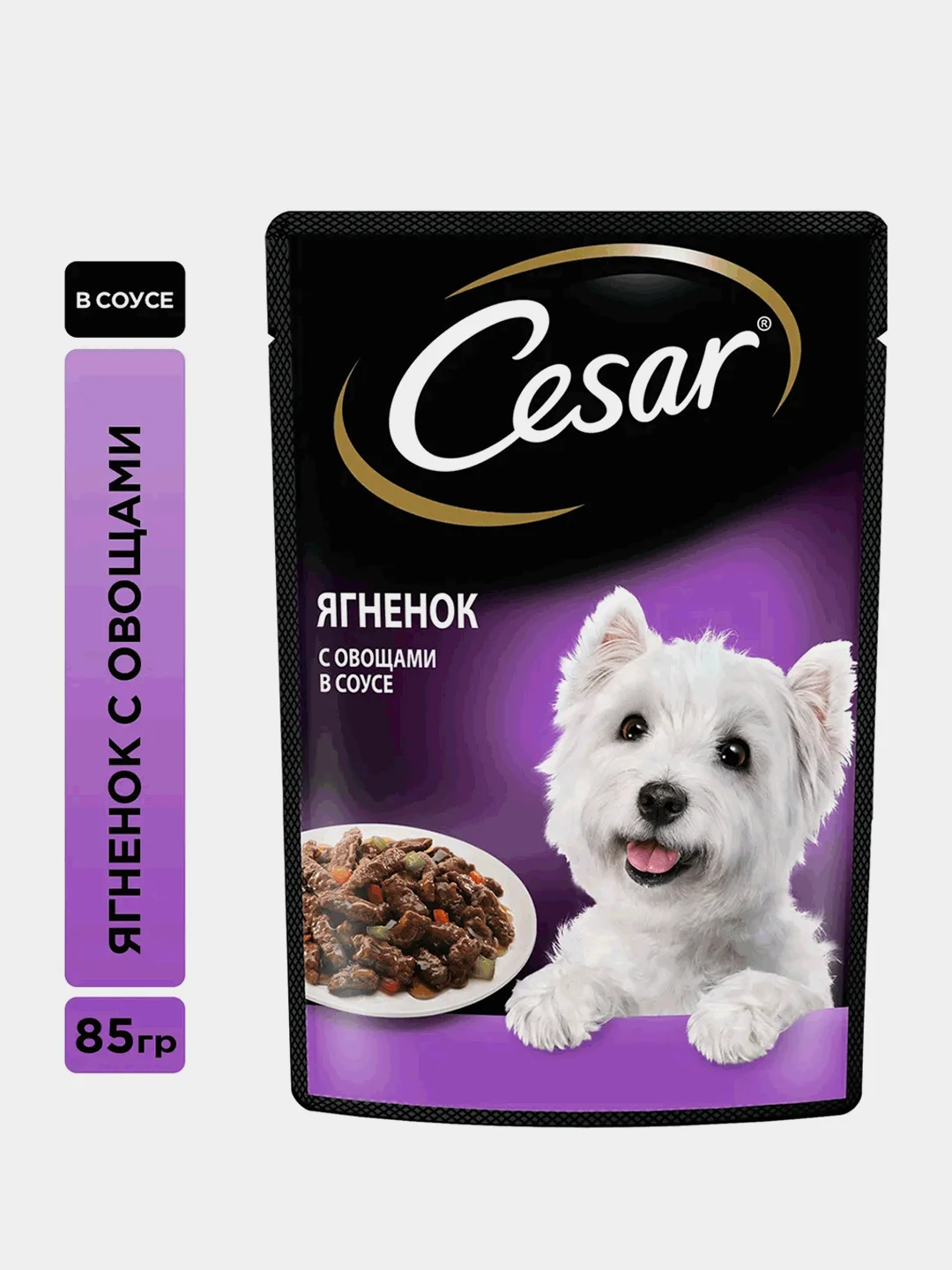 Влажный корм Cesar® для взрослых собак, с ягненком и овощами в соусе, 28 шт по 85г
