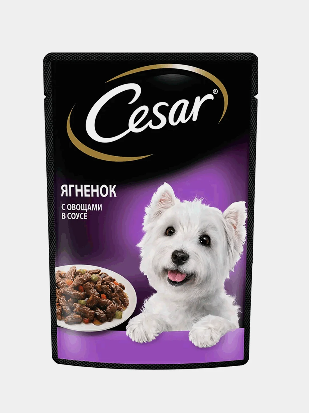 Влажный корм Cesar® для взрослых собак, с ягненком и овощами в соусе, 28 шт по 85г
