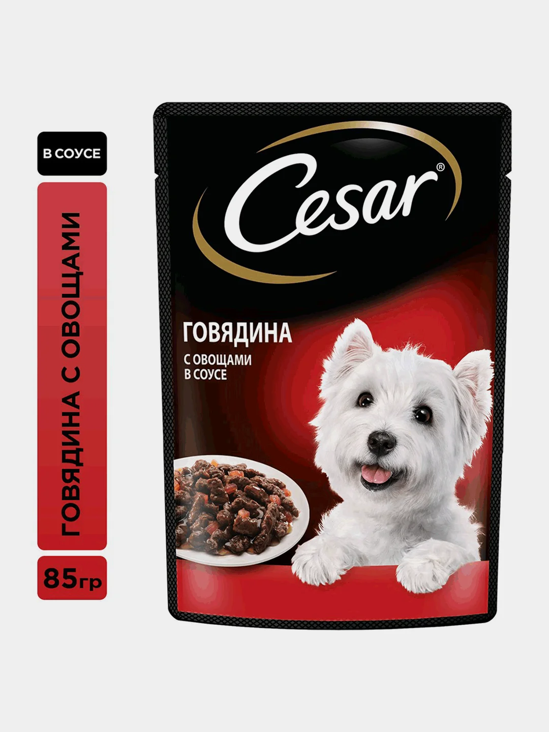 Влажный корм Cesar® для взрослых собак, с говядиной и овощами в соусе, 28 шт по 85г