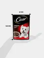 Влажный корм Cesar® для взрослых собак, с говядиной и овощами в соусе, 28 шт по 85г