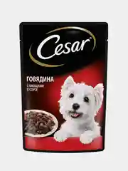 Влажный корм Cesar® для взрослых собак, с говядиной и овощами в соусе, 28 шт по 85г