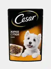 Влажный корм Cesar® для взрослых собак, жаркое с уткой в желе, 28 шт по 85г
