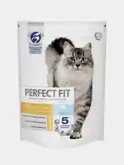 Сухой корм PERFECT FIT™ для взрослых кошек с чувствительным пищеварением, с лососем, 650г