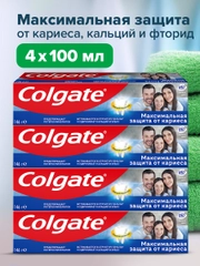 Зубная паста Colgate Максимальная защита от кариеса, свежая мята, 100 мл, 4 шт