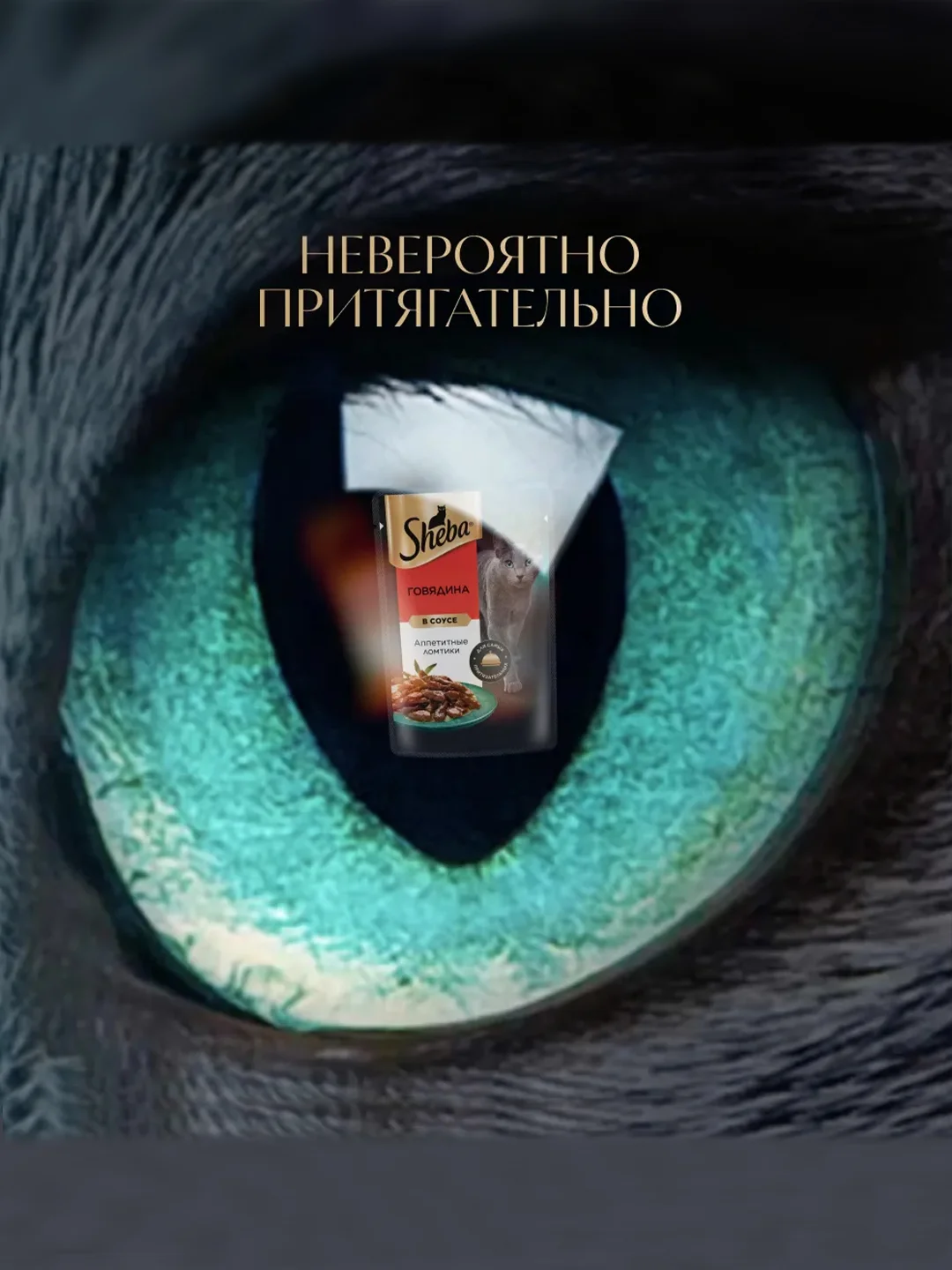Влажный корм для кошек SHEBA® с говядиной. «Ломтики в соусе. Говядина», 28 шт по 75г