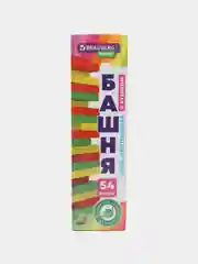 Настольная игра Цветная башня Brauberg Kids, 665493, для семьи, дженга подарочный набор