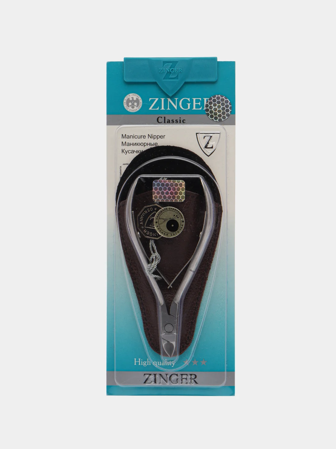 Маникюрные кусачки Zinger MC-450 FD SH ручной заточки, с кожаным футляром