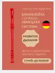 Бирюзовый флейта, блокфлейта, немецкая система, дудочка, для обучения